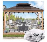 ZHJSHOU Bache Transparente avec Oeillets PVC Imperméable 1.8x2.4m,Bache de Protection Exterieur Jardins,Bache Couverture Toiture Pliable Bache de Serre pour Meubles Camping,Personnalisable
