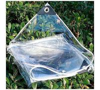 ZHJSHOU Bâche Transparente PVC 0,8mx3m, 0,35 mm Imperméable Extérieur | 420g/m² Bache Pergola avec œillets, pour Terrasse, Mobilier Jardin, Poulailler,Protection Veranda Hiver