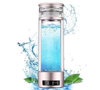 ZHJSHOU Bouteille d'eau d'hydrogène Générateur d'eau à hydrogène, ioniseur d'eau portable avec technologie SPE et PEM,pour les voyages à domicile,usqu'à 6000PPB(or,350ML)