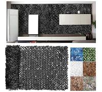 ZHJSHOU Filet De Camouflage,Rouleau de Treillis de Camouflage,Filet De Camouflage Militaire, pour Décoration Camouflage, Protection Solaire pour Terrasse, Camping Extérieur,Noir,1.5x6M/5x20ft