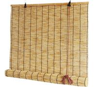 ZHJSHOU Rideau De Roseau Naturel,Store Bambou Exterieur,Rideau de Paille Pare-Soleil de Balcon,Rétro Stores Enrouleur Décoratifs,Volets de Levage Intérieurs Extérieurs,40x200cm(WxH)