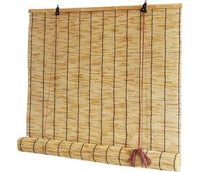 ZHJSHOU Rideau De Roseau Naturel,Store Bambou Exterieur,Rideau de Paille Pare-Soleil de Balcon,Rétro Stores Enrouleur Décoratifs,Volets de Levage Intérieurs Extérieurs,40x120cm(WxH)