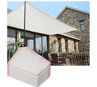 ZHJSHOU Voile d'ombrage Rectangulaire Filet D'Ombrage Toile Ombrage HDPE Respirant Protection Rayons 90% UV pour Patio Jardin, Terrasse,Extérieur, Balcon,Blanc,5X8m/16.4X26.25ft