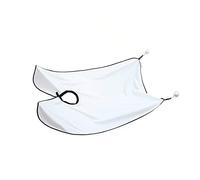 ZHjuju Bavoir à barbe, tondeuse à barbe attrape-barbe en nylon tablier de coupe de barbe coupe de cheveux cape avec ventouses, cadeau pour homme Noël, Saint-Valentin et fête des pères. (Blanc)