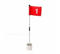 Zhjvihx Bâton de Drapeau de Golf, Ensemble de Gobelets Portables en ABS de 6 Pieds avec Mât Amovible et Drapeaux Numérotés, Drapeaux Verts pour Terrain de Pratique dans le Jardin et