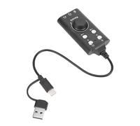 Zhjvihx Carte Son USB, Adaptateur de Son Stéréo Externe avec Contrôle du Volume et Son Surround 7.1, pour PC Ordinateur Portable Casque de Bureau Microphone Musique de Jeu