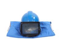 Zhjvihx Casque de Sablage, Capuche de Sablage avec Combinaison sans Manches, Double Lentille Résistante aux Chocs, Flux d'air Réglable pour Peinture, Découpe, Nettoyage