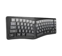 Zhjvihx Clavier de Jeu Filaire rétroéclairé RVB, Ergonomique en Forme de V, Compact, 69 Touches, Clavier à Membrane Mécanique avec Câble de Type C Détachable, pour OS X pour iOS pour