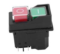 Zhjvihx Commutateurs à Boutons Poussoirs électromagnétiques, Interrupteurs D'arrêt D'urgence d'étanchéité à 4 Broches 16A avec Couvercle en PVC et Joint Anti-poussière IP55, pour Panneau