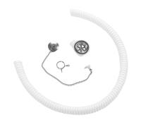 Zhjvihx Connecteur de Vidange D'évier de Camping-Car, Adaptateur D'égout de Tuyau D'évier Antirouille en Acier Inoxydable ABS à Angle Droit avec Bouchon Chaîne Anti-Perte, pour Tuyau de