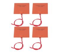 Zhjvihx Coussin Chauffant en Caoutchouc de Silicone 40 W, 4 Pièces 100 X 100 Mm, Tapis électrique Flexible en Fil D'alliage NICR, Coussin Chauffant en Silicone pour Chauffage D' Moteur
