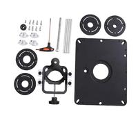 Zhjvihx Élévateur de Routeur, Système de Levage de Table en Alliage D'aluminium avec 4 Anneaux D'insertion, Levage de Matériaux pour le Fraisage du Bois, Réglage des Routeurs Inversés,