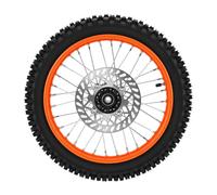 Zhjvihx Ensemble de Roue Avant de 14 Pouces, Chambre à Air de Pneu 60/100-14 2.5-, de 15 Mm, Rotor de Frein de 190 Mm pour Pit Dirt Bike