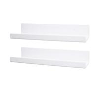 Zhjvihx Étagère Murale pour Plantes de 12 Pouces, Paquet de 2 étagères D'affichage en Acrylique pour Plantes de Jardin de Fenêtre Intérieure, avec Finition étanche et Fentes de Drainage, (White)