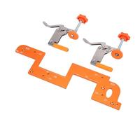 Zhjvihx Gabarit de Fente de Poignée intégré, Moule dissimulé en Alliage D'aluminium avec Espacement des Trous à Double Profondeur, Outil Auxiliaire de Rainurage en Arc pour Porte