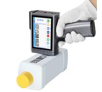 Zhjvihx Imprimante à Jet d'encre Portable M10, Haute Définition Portable 600 DPI avec écran Tactile de 4,3 Pouces, pour Texte, Code QR, Code à Barres, Date, sur Carton, (Prise UE 100-240 V)