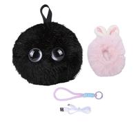 Zhjvihx Jouet en Peluche Robot Intelligent AI, Compagnon émotionnel Interactif Vocal en Temps Réel avec Dialogue Multilingue, Clonage Vocal, Contrôle Parental pour Les Enfants à P (Noir (Lundi))