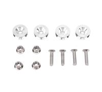 Zhjvihx Kit de Boucles de Boîte Arrière de Moto à Dégagement Rapide 4 Pièces, Coussinet de Bague de Support de Coffre en Alliage D'aluminium avec Caoutchouc Antidérapant, pour Bagages de