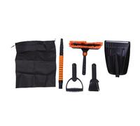 Zhjvihx Kit de Pelle à Neige pour Voiture, Grattoir Extensible pour Enlever la Glace avec Brosse Rotative à 180 Degrés et Poignée en Mousse pour Camion SUV