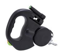 Zhjvihx Laisse pour Chien Rétractable Automatique, Lumière LED Intégrée pour Les Promenades Nocturnes, avec Conception à Double Poignée pour 2 Chiens, Prise Confortable et sans (Black)
