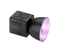 Zhjvihx Lampe Vidéo LED Portable RVB 40 W avec Adaptateur d'alimentation CC, Batterie 2700 K-6500 K, Mini Température de Couleur Réglable en Métal COB, éclairage de Sortie Continue,