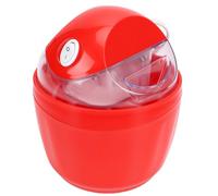 Zhjvihx Machine à Glace électrique, Mini Bol de Congélation pour Desserts d'été à la Crème Glacée Faite Maison, Opération Facile à un Seul Bouton, Appareil de Cuisine Compact (rouge)