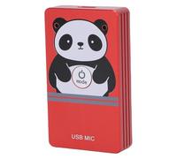 Zhjvihx Microphone USB Antibruit, Prise de Son Omnidirectionnelle à 2 Canaux à 360 Degrés avec Suppression Intelligente du Bruit, pour L'enregistrement en Direct des Appels Vidéo de Jeu (Rouge