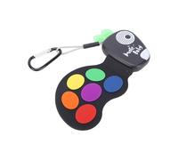 Zhjvihx Mini Tambour électronique, Porte-clés de Clavier Pliable Portable en Silicone avec Puces Sonores pour Enfants Adultes Pratique de la Musique, Micro Piano Arc-en-Ciel, Porte-clés