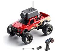 Zhjvihx Mini Voiture RC 1:64 avec Caméra HD, Véhicule Tout-Terrain télécommandé 2,4 G 4WD avec Gyroscope, Lumières LED, contrôlé par Application, 3 Niveaux de Vitesse, pour Enfants et (Rouge)