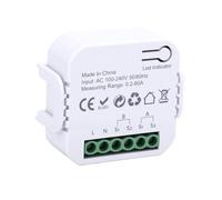 Zhjvihx Moniteur D'énergie Intelligent avec Contrôle par Application pour | Moniteur de Consommation d'électricité en Temps Réel, Double Canal, Pince CT 80 A, Prend en Charge L'énergie