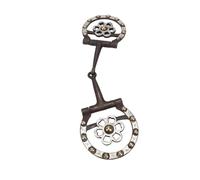 Zhjvihx Mors de Bouche de Cheval, Mors de Filet articulé en Acier à Faible Teneur en Carbone en Bronze Antique pour L'entraînement et L'équitation de Chevaux, équestres avec Motifs