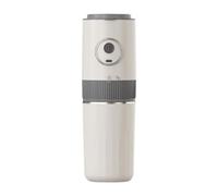 Zhjvihx Moulin à café électrique Portable, Versez sur une Cafetière Combinée avec Broyeur Conique en Acier Inoxydable et Filtre à Mailles Fines Réutilisable, pour Voyage, Camping, Bureau (WHITE)