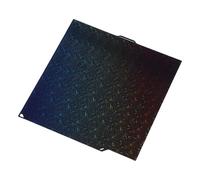 Zhjvihx Plaque de Construction PET PEY, Feuille de Plate-forme de Lit Chauffante 260 X 271 Mm avec Motif D'étoile Lisse et Texture en Fibre de Carbone, pour Plates-formes D'imprimante 3D