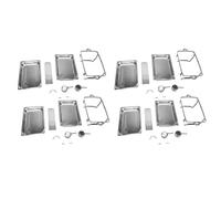 Zhjvihx Plat de Service en Acier Inoxydable, Ensemble carré à Construction Monobloc, pour Banquets de Restauration Collective (4PCS)