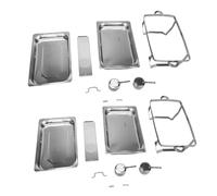 Zhjvihx Plat de Service en Acier Inoxydable, Ensemble carré à Construction Monobloc, pour Banquets de Restauration Collective (2PCS)