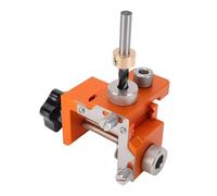 Zhjvihx Positionneur de Foret à Double Trou, Plage de Serrage Réglable de 15 à 25 Mm D'épaisseur de Planche avec Bagues de Perçage en Métal de 8 Mm à 10, pour Trous de Serrure de