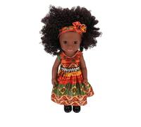 Zhjvihx Poupée Noire, Poupée Afro-américaine de 14 Pouces avec Tenues Interchangeables et Cheveux Afro, Jouet Multiculturel pour Enfants âgés de 2 3 4 5 6 Ans