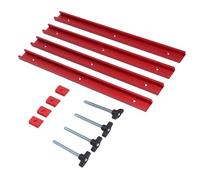 Zhjvihx Rail en T pour le Travail du Bois Profil à Double Coupe en Alliage D'aluminium de 400 Mm avec Trous de Montage Pré-percés et Vis pour Table de Toupie, Perceuse, établi, Rail en T