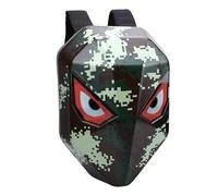 Zhjvihx Sac à Dos de Moto à LED, Coque Rigide Programmable 40 X 48 écran en Treillis LED Polychrome contrôlé par Application, Sac à Dos étanche pour Ordinateur Portable, avec Animation