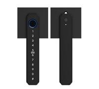 Zhjvihx Serrure de Porte Intelligente à Empreintes Digitales, Verrouillage Biométrique D'entrée sans clé 5 en 1 avec Contrôle par Application, Mot de Passe, Clavier, Carte IC, Verrouillage (BLACK)