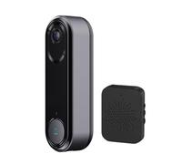Zhjvihx Sonnette Vidéo sans Fil, Caméra de Porte avec Conversation à Distance Via Application, sans Câblage Requis for Entrée de Maison (Sonnette)