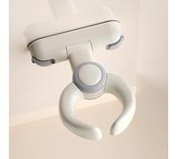 Zhjvihx Support de Bain pour bébé, Support de Douche de Bain Pliable, Réglable et Peu Encombrant, fixé au Mur, pour les Tout-petits, avec Ventouses Fiables pour un Temps de sécurisé (Gris Blanc)