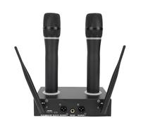 Zhjvihx Système de Microphone sans Fil, Deux Micros sans Fil avec Récepteur Rechargeable, Anti-hurlement, Plug and Play pour karaoké, Chant, Parole, Maison, Utilisation Intérieure