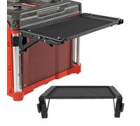 Zhjvihx Table Pliante pour Boîte à Outils, établi Robuste en Alliage D'aluminium avec Plateau à Outils Recouvert de Caoutchouc, Compatible avec Le Système d'emballage pour Le Rangement