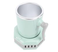 Zhjvihx Tasse de Refroidissement électrique, Refroidisseur de Boisson à Refroidissement et Réchauffement Rapide de 420 Ml avec Arrêt Automatique étanche, pour café, thé, Bière, Yaourt, (Prise UE)