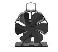 Zhjvihx Ventilateur de Cheminée alimenté par la Chaleur, 6 Pales en Alliage D'aluminium à Démarrage Automatique de Moins de 25 DB, Ventilateur Thermique Silencieux, avec Pales à Bords