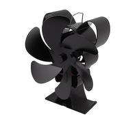 Zhjvihx Ventilateur de Poêle à Bois alimenté par la Chaleur à 6 Pales, Souffleur de Chaleur avec Thermomètre Magnétique, Accessoires de Poêle à Bois, Thermique Silencieux pour Brûleur à