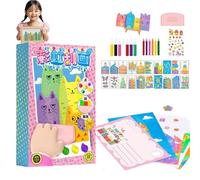 ZHKVAG 20PCS DIY Rainbow Scratch Art, Rainbow Scratch Squeegee Art Kit for Kids, Squeegee Art Kids Paint Kit, DIY Magic Dot Scratches Painting Sets, with 7-Color Tools (A)