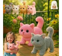 ZHKVAG My Realistic Cat Toy-Bring Endless Joy and Warmth, 2025 New AI Interactive Realistic Robot Kitten Cat, Can Walk, Meow, Wag Its Head and Tail, Not Easy to Shed Hair (2Pcs-C)