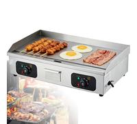 ZhlCrioxenic Barbecue éLectrique Commercial, Plancha Electrique Exterieur, avec ContrôLe De TempéRature RéGlable 50-300 °C, avec Pieds en Caoutchouc AntidéRapants 820-A